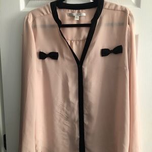 Lauren Conrad Blush Bow Top